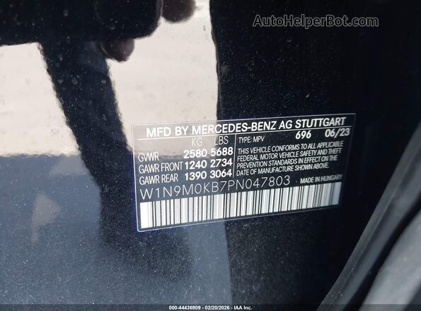W1N9M0KB7PN047803 2023 MERCEDES-BENZ EQB 300 SUV Черный 