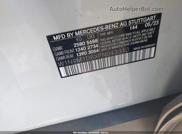 W1N9M1DBXPN043313 2023 MERCEDES-BENZ EQB 350 SUV White Vista del compartimento del motor