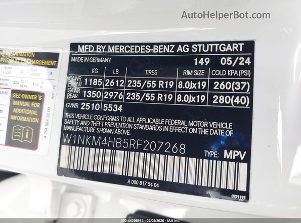 W1NKM4HB5RF207268 2024 MERCEDES-BENZ GLC 300 Белый Вид подкапотного пространства