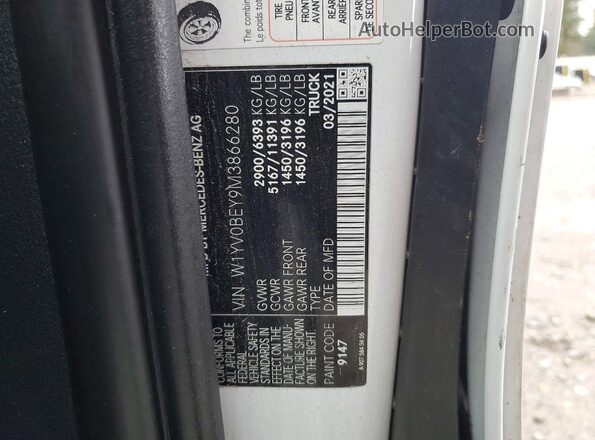 W1YV0BEY9M3866280 2021 MERCEDES-BENZ METRIS White Engine compartment view