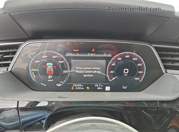 WA13AAGE6MB038399 2021 AUDI E-TRON Black Вид щитка приладів