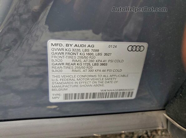 WA14AAGE6RB053237 2024 AUDI Q8 Серый 