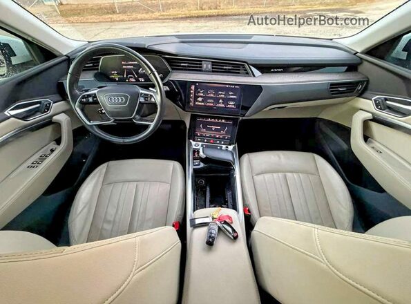 WA1AAAGE8MB010286 2021 AUDI E-TRON Белый Вид щитка приборов