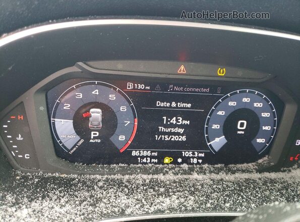 WA1AECF3XK1077359 2019 AUDI Q3 White Instrument cluster view