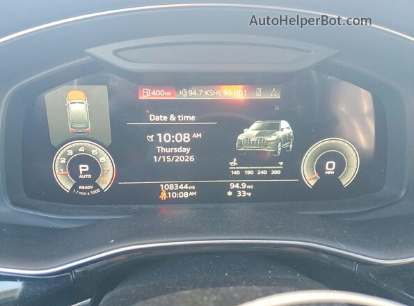 WA1AJBF76ND005635 2022 AUDI Q7 White ხელსაწყოთა პანელის ხედი
