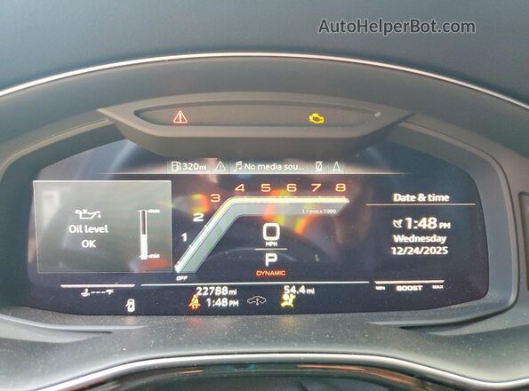 WA1AWBF13PD038169 2023 AUDI SQ8 Black Вид щитка приладів