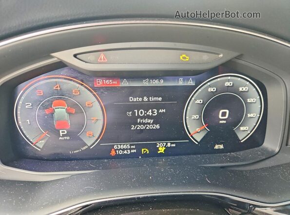 WA1AXAF72LD004925 2020 AUDI Q7 White Vista del cuadro de instrumentos