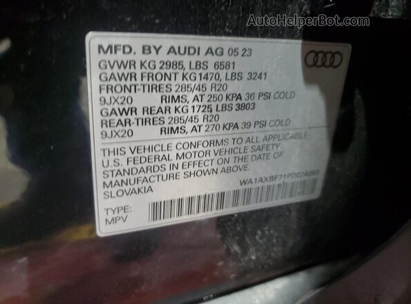 WA1AXBF71PD024093 2023 AUDI Q7 Black 