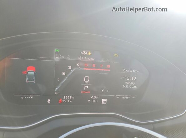 WA1B4AFY5S2050748 2025 AUDI SQ5 Black Widok zestawu wskaźników