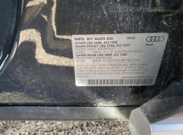 WA1BAAFY4M2010205 2021 AUDI Q5 Gray 