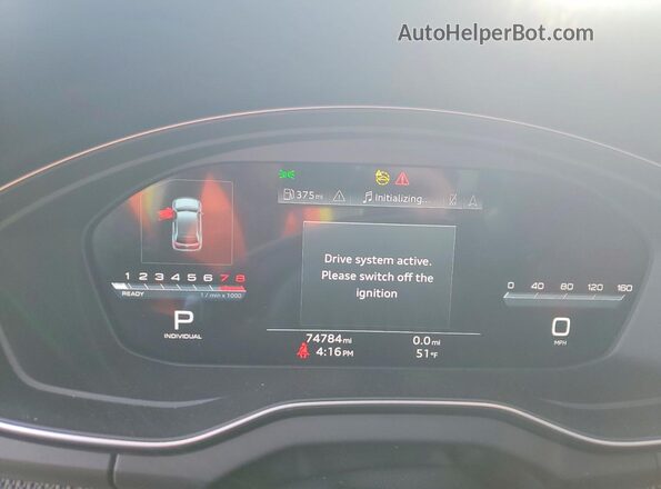 WA1C4AFYXM2064443 2021 AUDI SQ5 Charcoal ხელსაწყოთა პანელის ხედი
