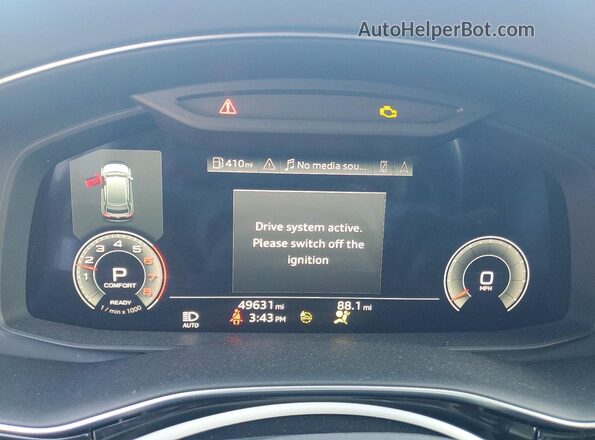 WA1CVBF16ND004977 2022 AUDI Q8 Black Vista del cuadro de instrumentos