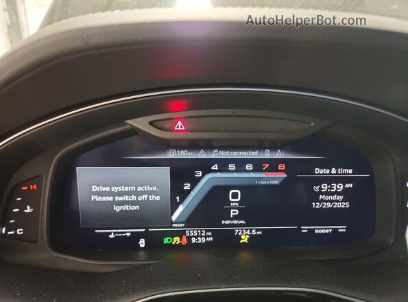 WA1CWAF14LD023578 2020 AUDI SQ8 Black ხელსაწყოთა პანელის ხედი