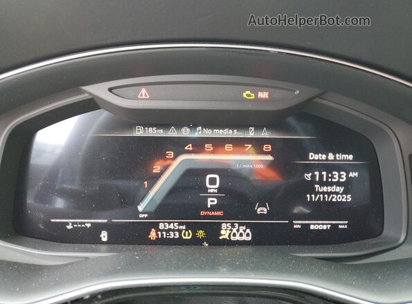 WA1CWBF11RD016134 2024 AUDI SQ8 Blue Widok zestawu wskaźników