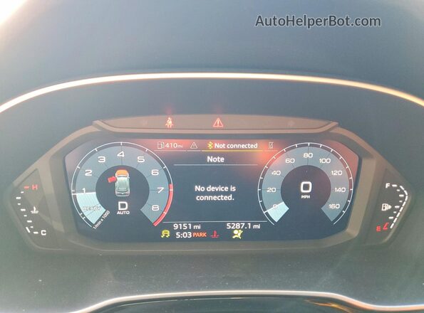 WA1DECF31R1207777 2024 AUDI Q3 Black Вид щитка приладів