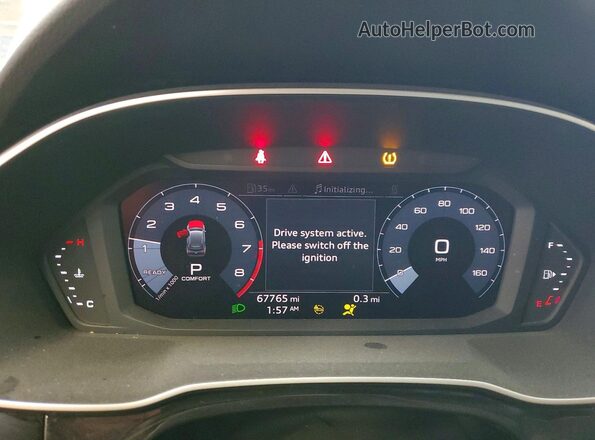 WA1DECF39M1035717 2021 AUDI Q3 White Widok zestawu wskaźników