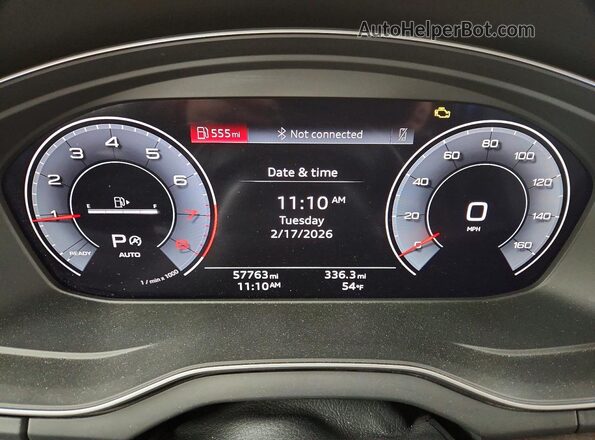 WA1EAAFY2R2083609 2024 AUDI Q5 White Instrument cluster view