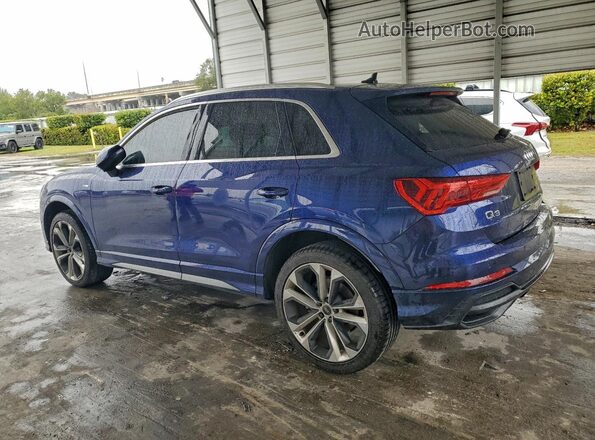 WA1EECF35M1117092 2021 AUDI Q3 Blue Trasero izquierdo