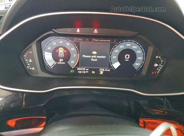 WA1EECF35M1117092 2021 AUDI Q3 Blue Vista del cuadro de instrumentos