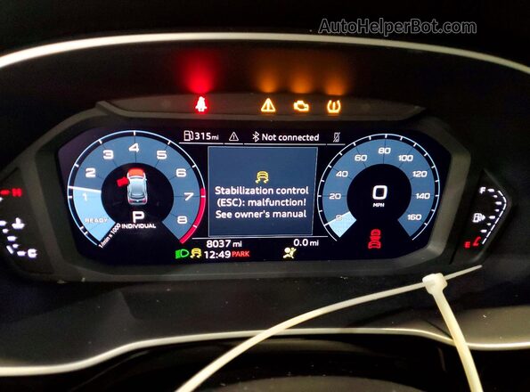 WA1EECF35R1165814 2024 AUDI Q3 Black ხელსაწყოთა პანელის ხედი