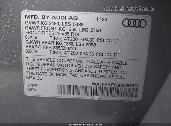 WA1FAAFY6R2053520 2024 AUDI Q5 Beige Engine compartment view