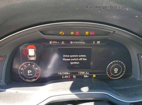 WA1LAAF79KD039700 2019 AUDI Q7 White Widok zestawu wskaźników
