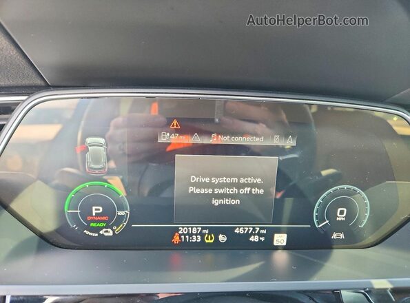 WA1LABGE5KB020950 2019 AUDI E-TRON Blue Вид щитка приладів