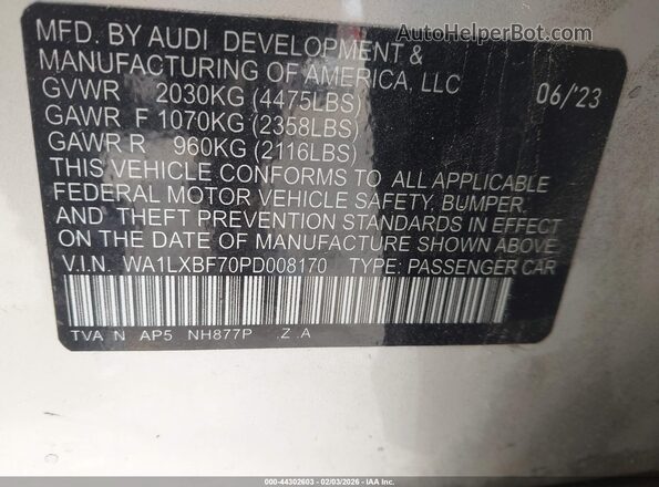 WA1LCBF73PD005193 2023 AUDI Q7 Brown Շարժիչի բաժամունքի տեսք