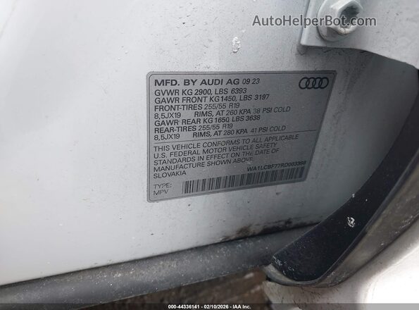 WA1LCBF77RD003398 2024 AUDI Q7 White ძრავის განყოფილების ხედი