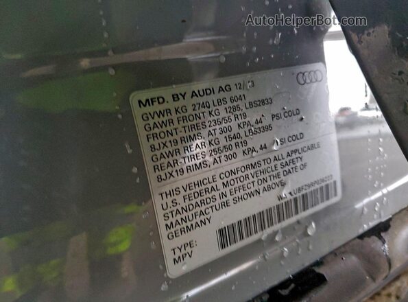WA1LUBFZ9RP036223 2024 AUDI Q4 Gray 