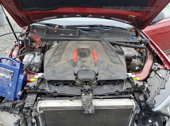 WA1VWAF73LD012861 2020 AUDI SQ7 Red Vista del compartimento del motor
