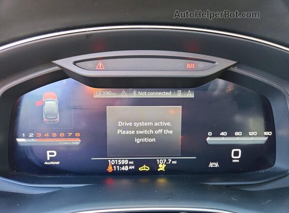 WA1VWAF7XLD010136 2020 AUDI SQ7 Blue Սարքավորումների վահանակի տեսք