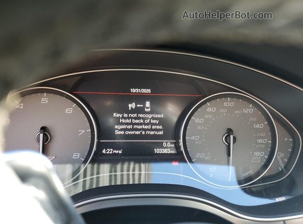 WAU2FAFC4HN045999 2017 AUDI S7 Black Instrument cluster view