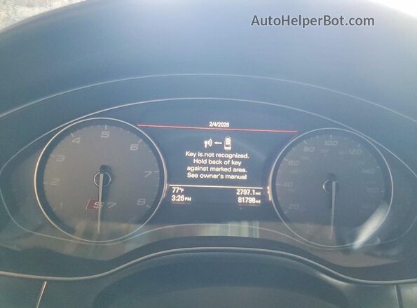 WAU2FAFC9JN009506 2018 AUDI S7 Charcoal Вид щитка приладів