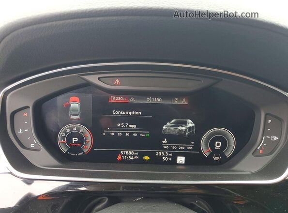 WAU8DAF8XKN003436 2019 AUDI OTHER Black ხელსაწყოთა პანელის ხედი