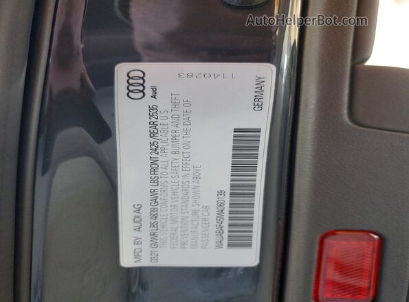 WAUABAF45MA060139 2021 AUDI OTHER Gray 
