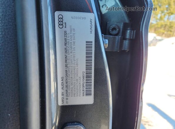 WAUB1GFF0J1048312 2018 AUDI S3 Gray Widok komory silnika