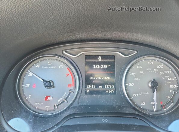 WAUB1GFF0J1048312 2018 AUDI S3 Gray Widok zestawu wskaźników