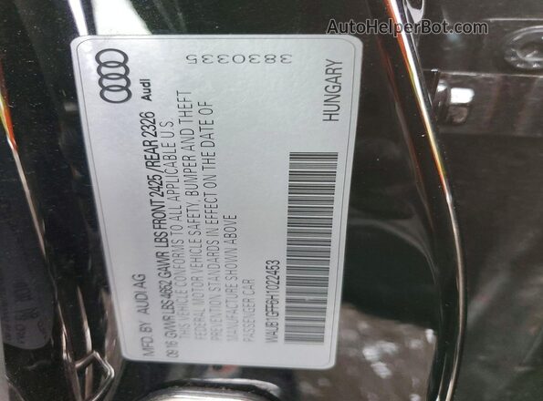 WAUB1GFF6H1022453 2017 AUDI S3 Black Widok komory silnika