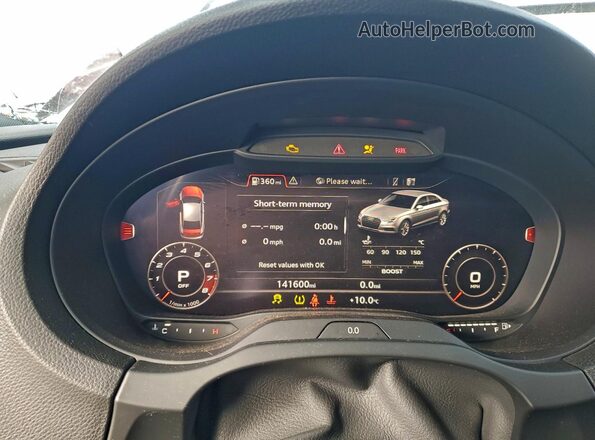 WAUB1GFF6KA100141 2019 AUDI S3 Blue ხელსაწყოთა პანელის ხედი