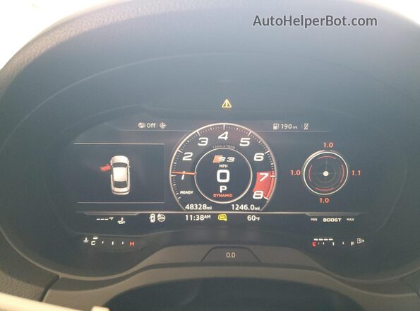 WAUB1GFF8H1014578 2017 AUDI S3 Black Instrument cluster view