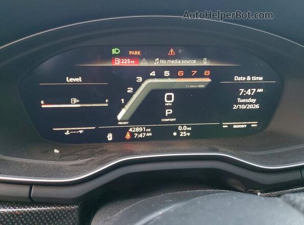 WAUB4AF48LA078258 2020 AUDI S4 Blue Instrument cluster view