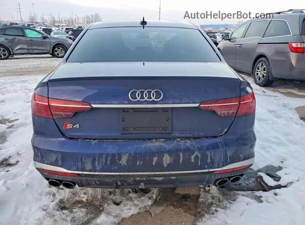 WAUB4AF48LA078258 2020 AUDI S4 Blue Rear view