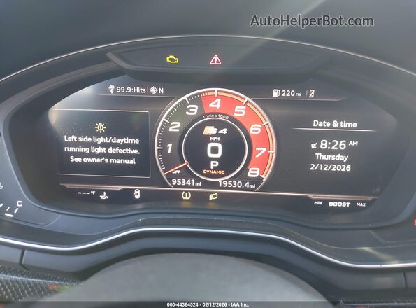 WAUB4AF49JA002660 2018 AUDI S4 Gray Հետևի նստատեղերի տեսք