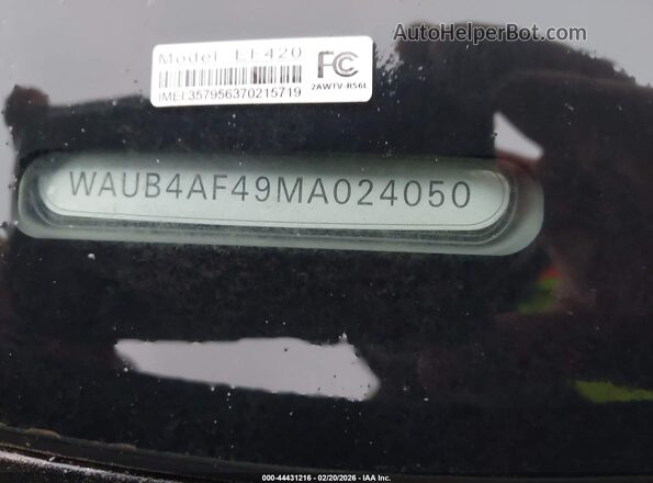 WAUB4AF49MA024050 2021 AUDI S4 Черный 