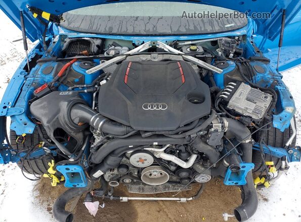 WAUB4CF56MA062968 2021 AUDI S5 Blue Вид задньої частини салону