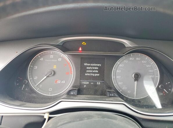 WAUBGAFL9GA009292 2016 AUDI S4 Black Вид щитка приладів