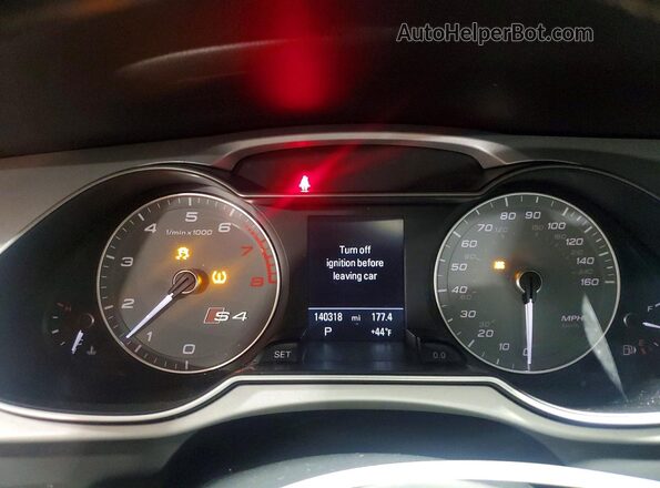 WAUBGAFLXGA010581 2016 AUDI S4 Black Սարքավորումների վահանակի տեսք