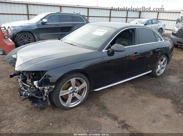 WAUC4AF43NA010103 2022 AUDI S4 Black წინა მარცხენა ხედი სამი მეოთხედიდან