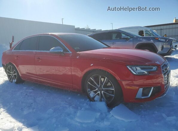 WAUC4AF46KA007028 2019 AUDI S4 Красный Передняя правая четверть